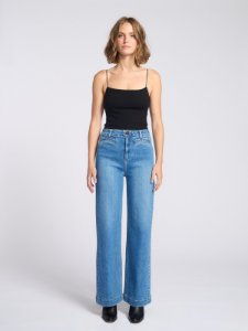 Picture of Lucia Wide Leg Jeans With Front Welt Pocket
