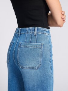 Picture of Lucia Wide Leg Jeans With Front Welt Pocket